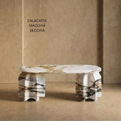 Luxus Marmor Sitzbank Henrik - verschiedene Sorten