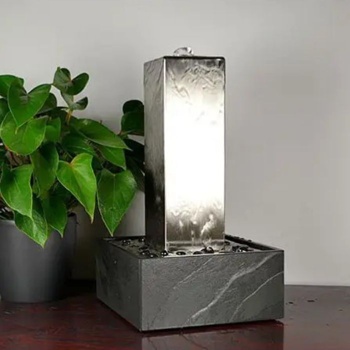 Edelstahl Tischbrunnen Cubios