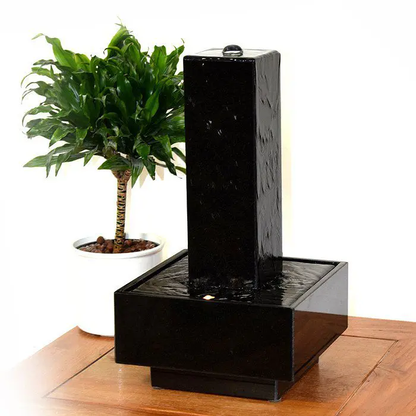 Fuente de mesa en granito Noir