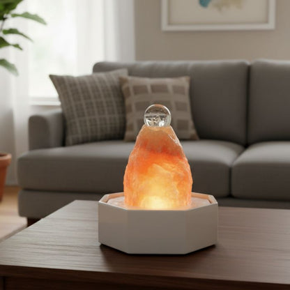 Zimmerbrunnen Luxur Edelstein Marmor 8-eck