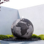 Garten Kugelbrunnen Blaustein Weltkarte