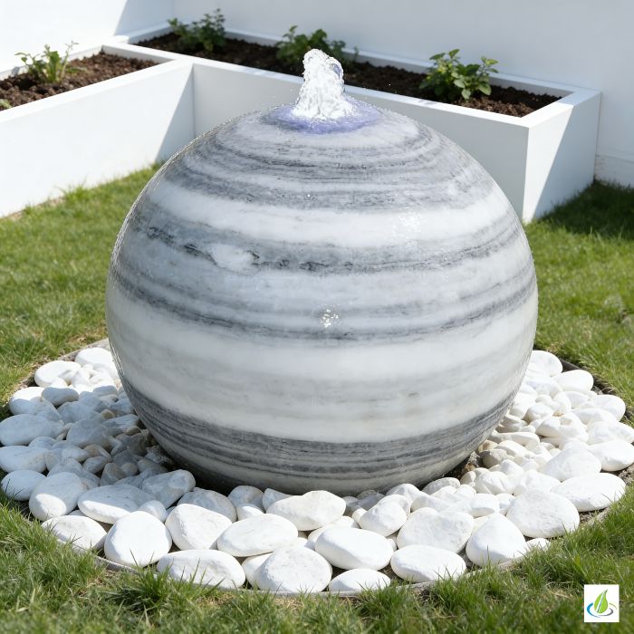 Garten Kugelbrunnen Marmor Planet