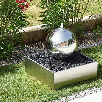 Edelstahl Kugelbrunnen TB-Quad