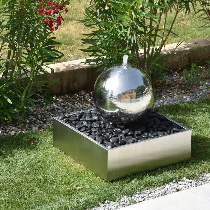 Edelstahl Kugelbrunnen TB-Quad