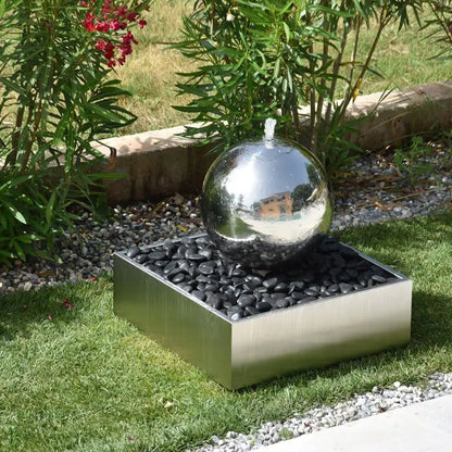 Edelstahl Kugelbrunnen TB-Quad