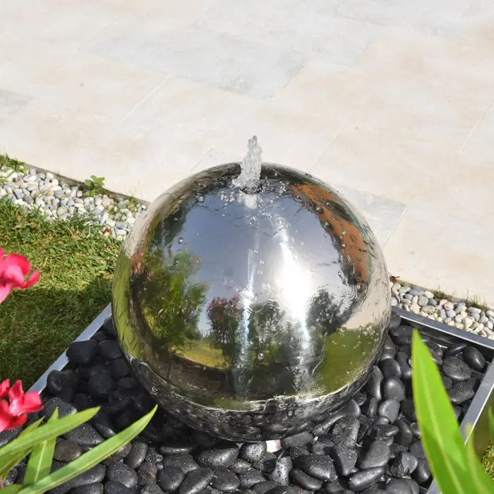 Edelstahl Kugelbrunnen TB-Quad