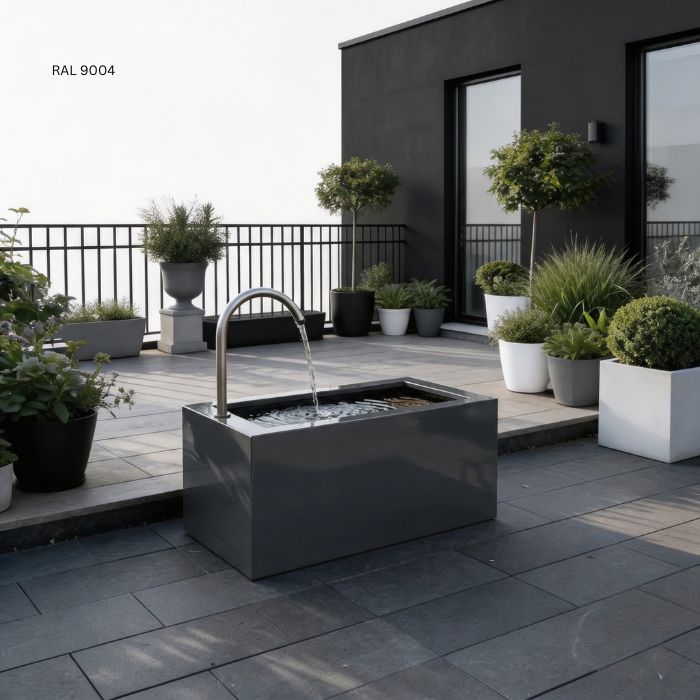 Fontaine Artisanale Acier Inox RAL - 100-200cm Fontaine Acier Premium