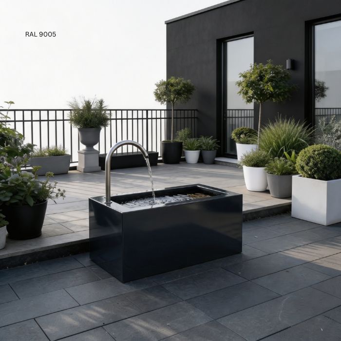 Fontaine Artisanale Acier Inox RAL - 100-200cm Fontaine Acier Premium