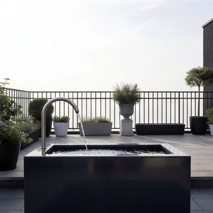 Fontaine Artisanale Acier Inox RAL - 100-200cm Fontaine Acier Premium