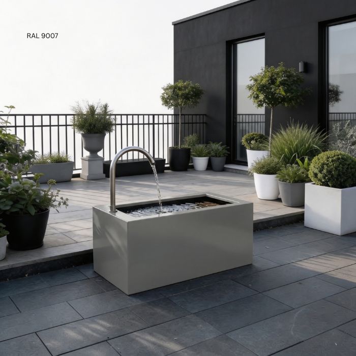 Fontaine Artisanale Acier Inox RAL - 100-200cm Fontaine Acier Premium