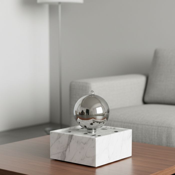 Edelstahl Kugelbrunnen Visage