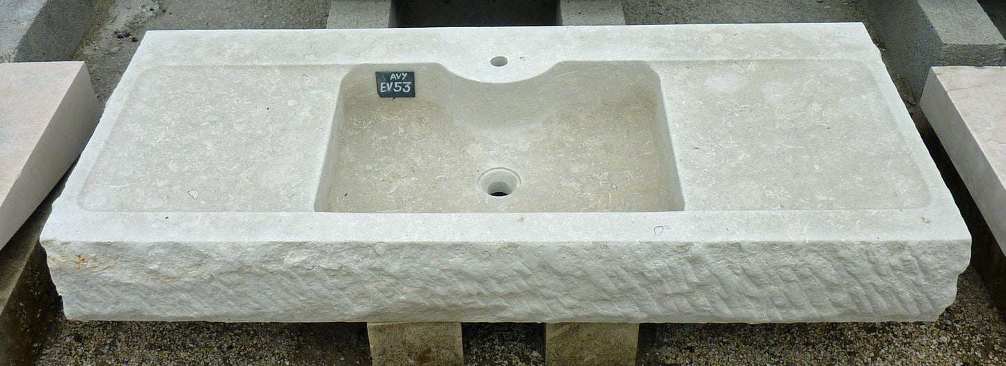 Kalkstein Waschbecken 156x65cm