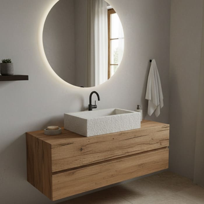 Kalkstein Waschbecken 60x40