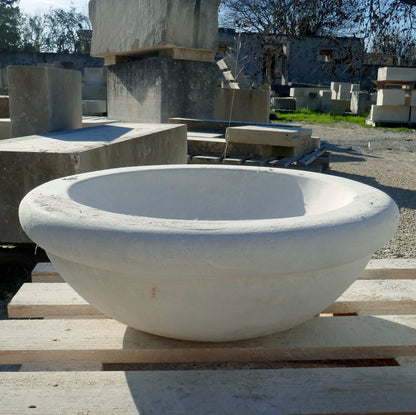 Lavabo de piedra caliza Ø 50cm | Pila natural