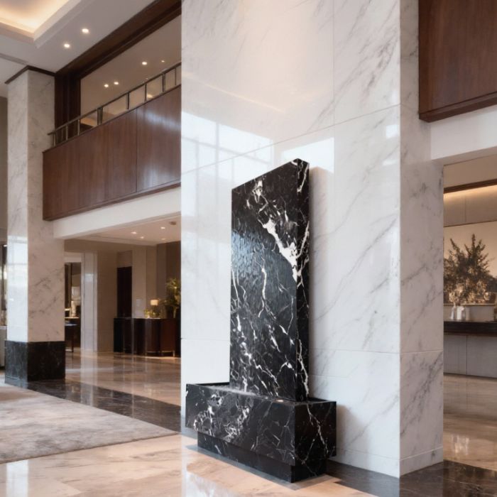 Wasserwand Nero Marquina Marmor