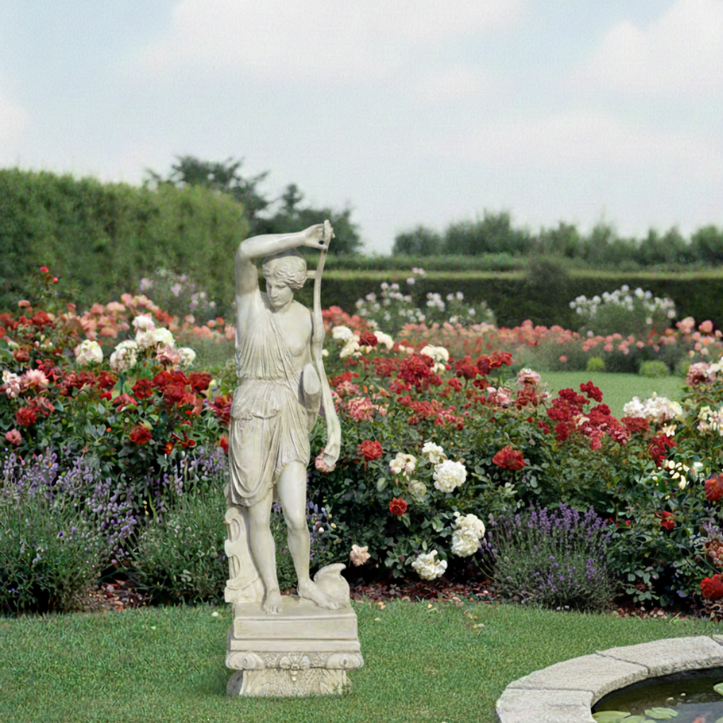 Garden Marble Figure Angry Amazon