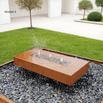 Cortenstahl Gartenbrunnen Wassertisch