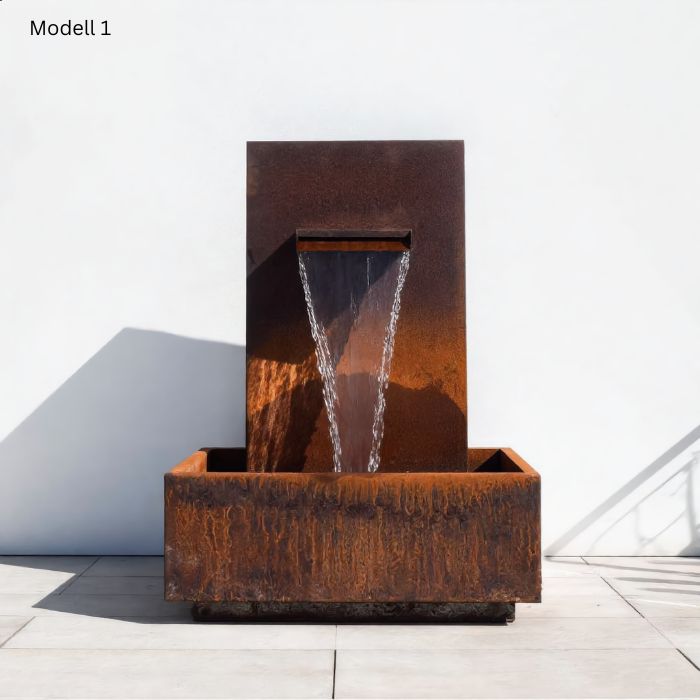 Cortenstahl Outdoor Wasserfall