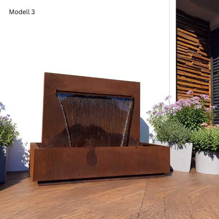 Cortenstahl Outdoor Wasserfall