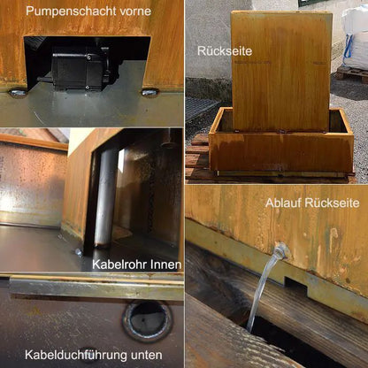 Cortenstahl Outdoor Wasserfall