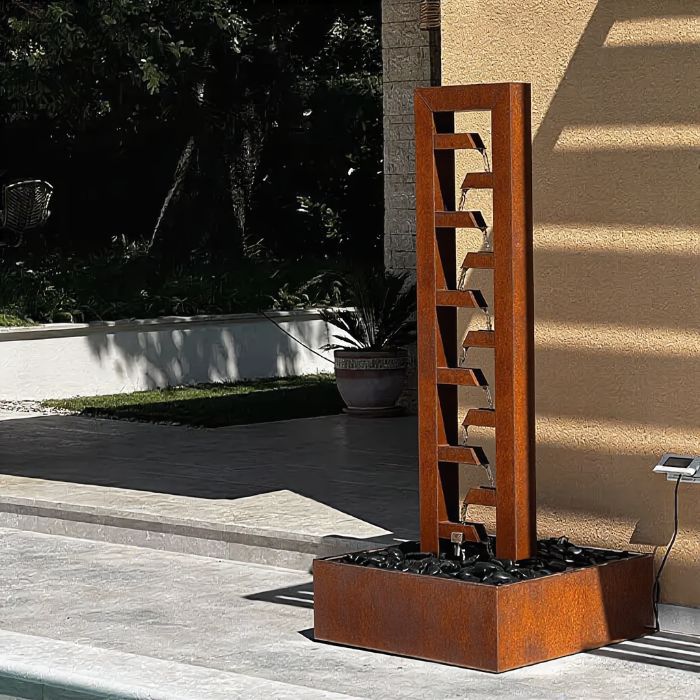 Cortenstahl Outdoor Wasserfall Cascade