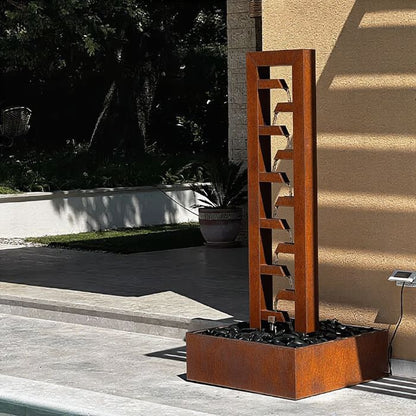 Cortenstahl Outdoor Wasserfall Cascade