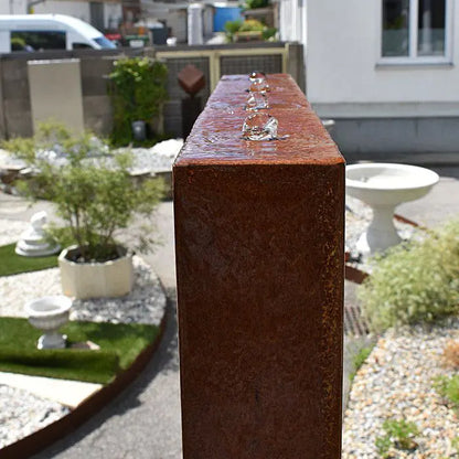 Cortenstahl Outdoor Wasserwand GB