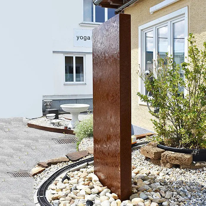 Cortenstahl Outdoor Wasserwand GB