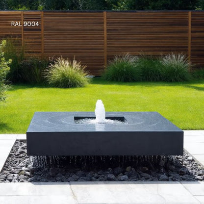 Design Gartenbrunnen Quad RAL Farben
