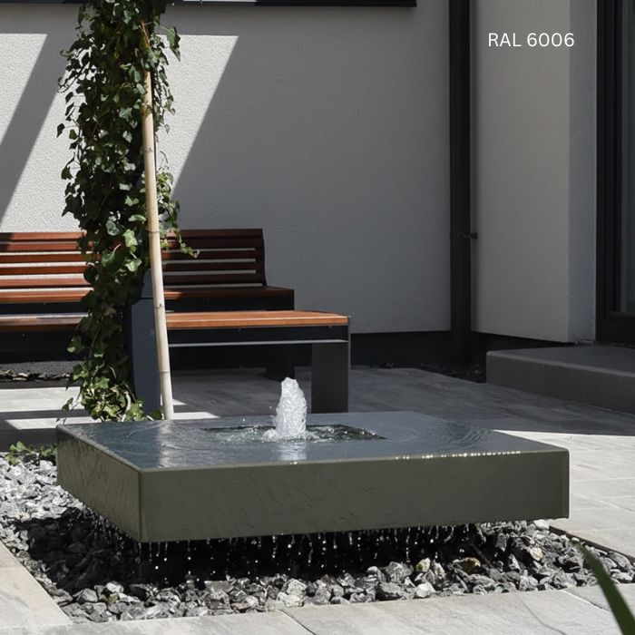 Design Gartenbrunnen Quad RAL Farben