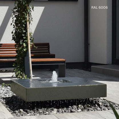 Design Gartenbrunnen Quad RAL Farben