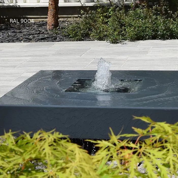 Design Gartenbrunnen Quad RAL Farben
