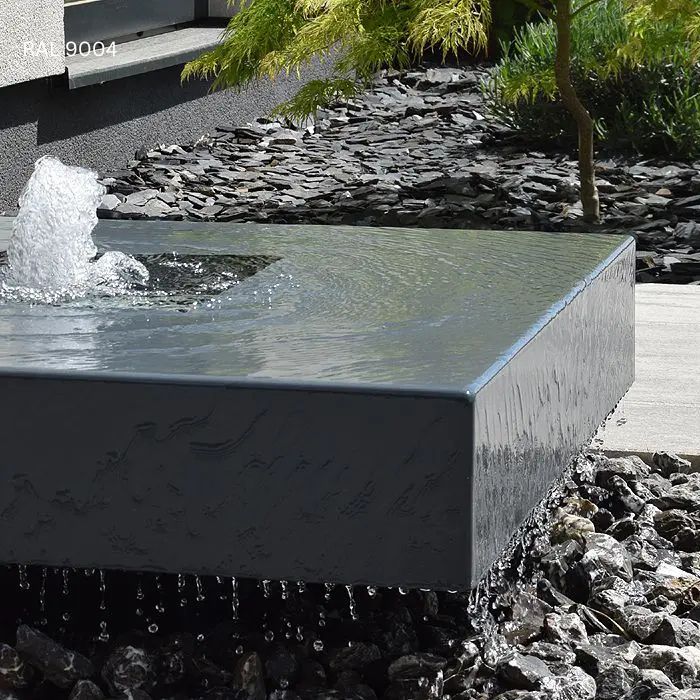 Design Gartenbrunnen Quad RAL Farben