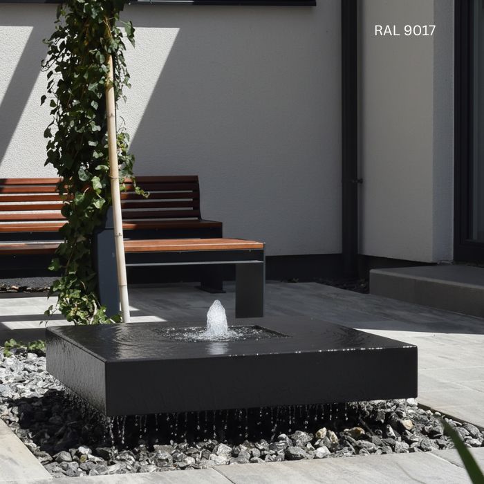 Design Gartenbrunnen Quad RAL Farben