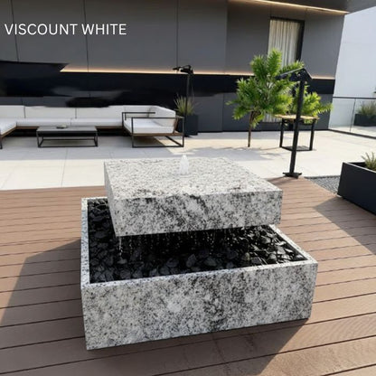 Designbrunnen Quad Naturstein