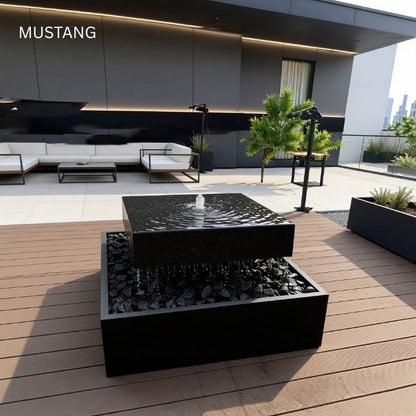 Designbrunnen Quad Naturstein