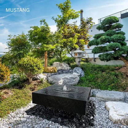 Designbrunnen Quad Naturstein