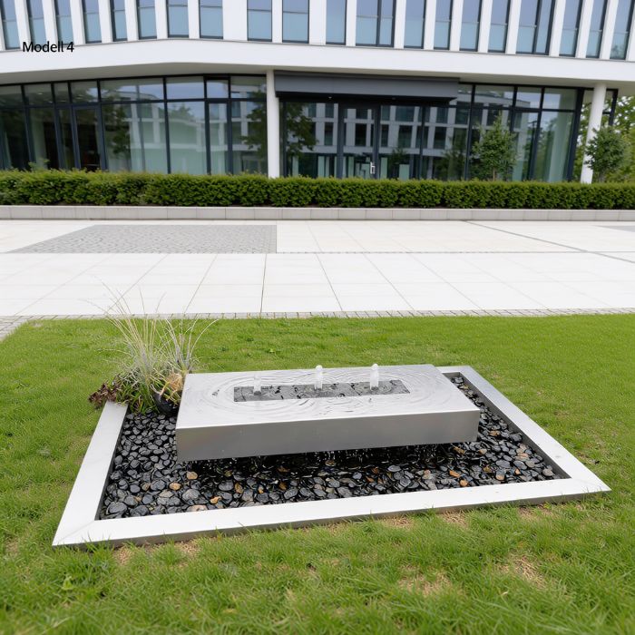 Edelstahl Gartenbrunnen Wassertisch