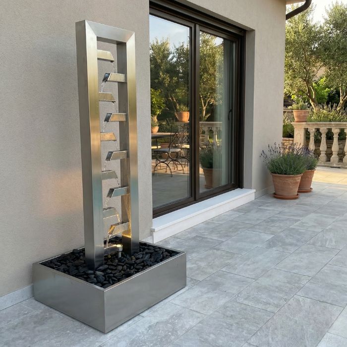 Edelstahl Outdoor Wasserfall Cascade