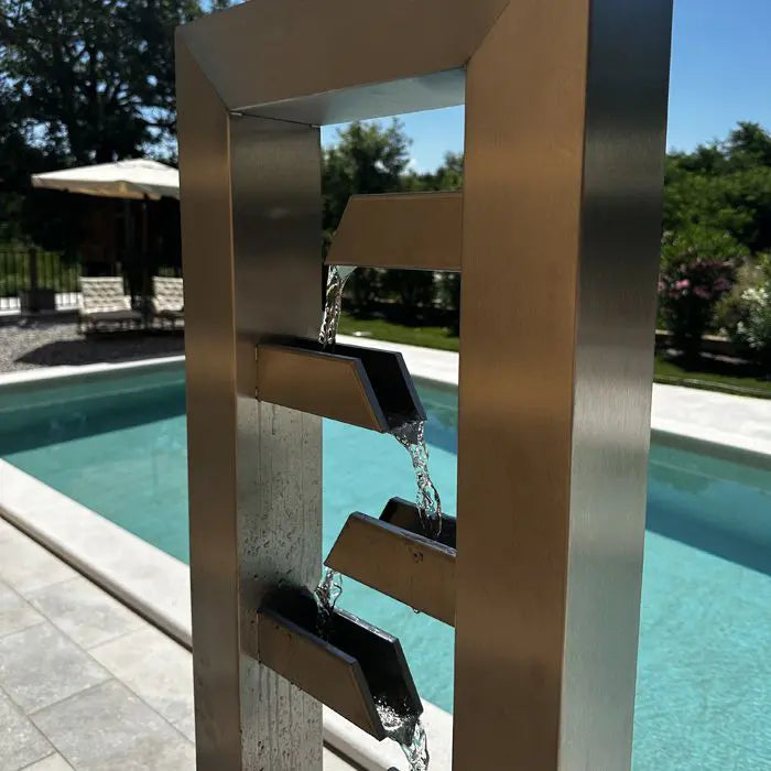 Edelstahl Outdoor Wasserfall Cascade