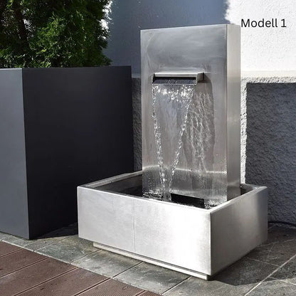 Edelstahl Outdoor Wasserfall