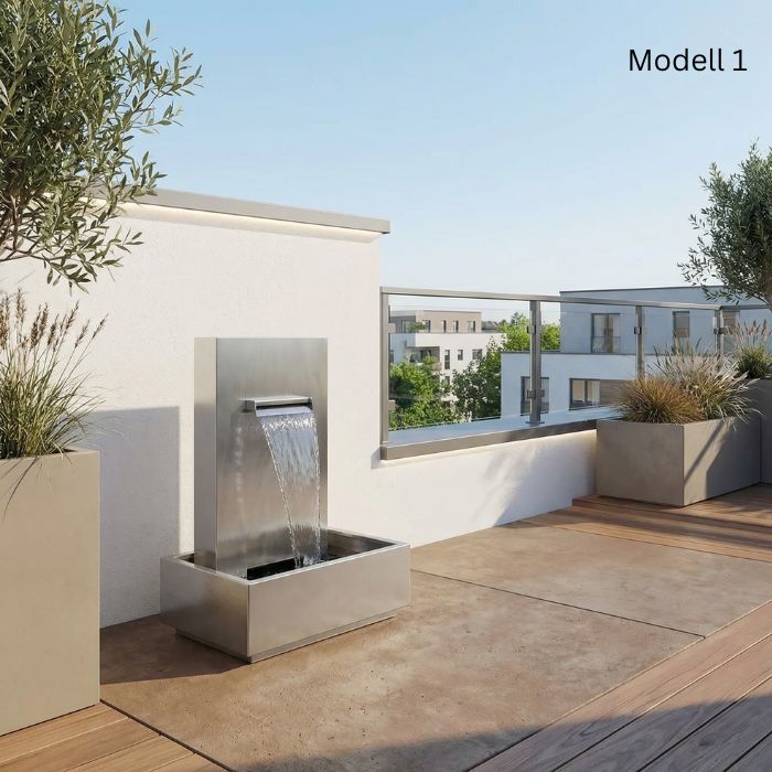 Edelstahl Outdoor Wasserfall