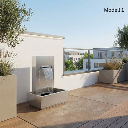 Edelstahl Outdoor Wasserfall