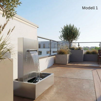 Edelstahl Outdoor Wasserfall