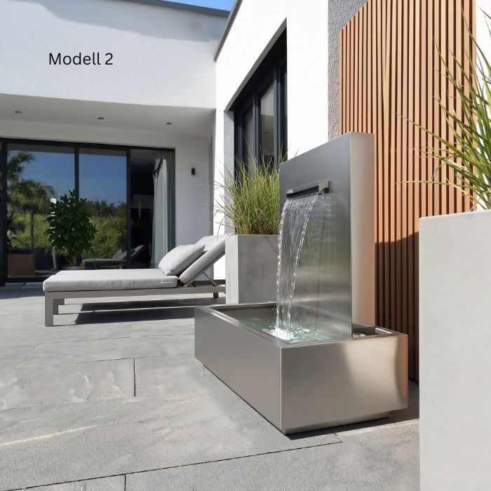 Edelstahl Outdoor Wasserfall