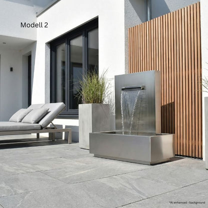 Edelstahl Outdoor Wasserfall