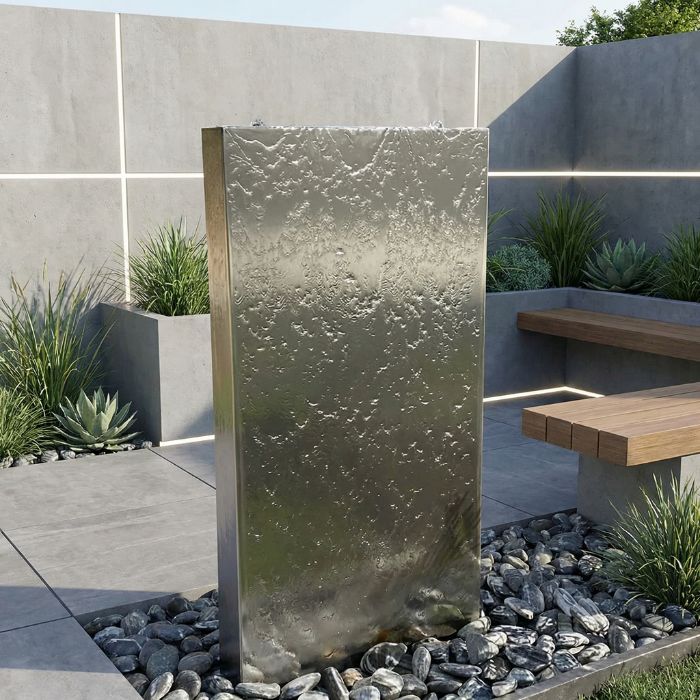 Mur d'eau extérieur en acier inoxydable GB