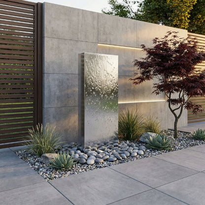 Mur d'eau extérieur en acier inoxydable GB