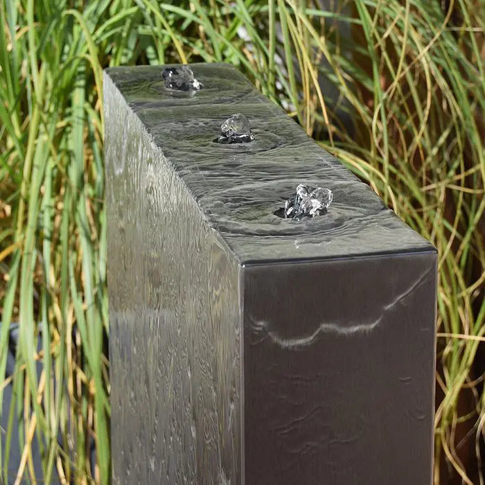 Mur d'eau extérieur en acier inoxydable, option terrasse