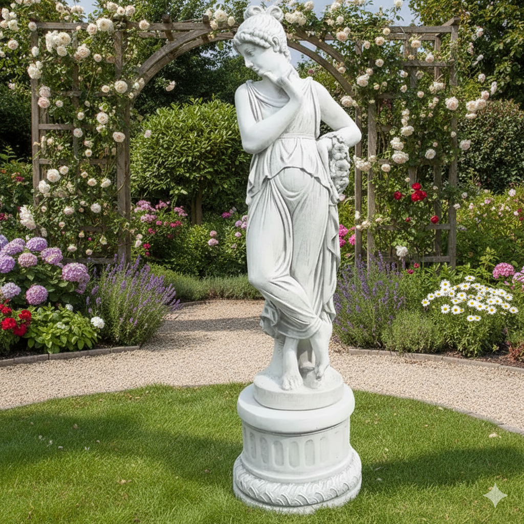 Gartenfigur aus Marmor: Garten Marmorfigur Veronica